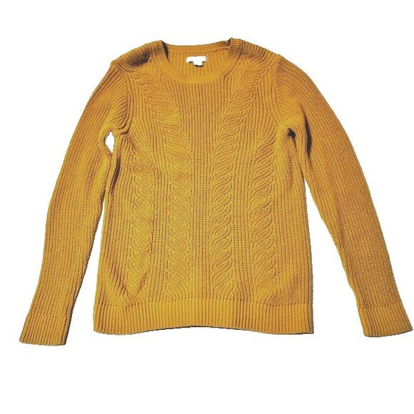 croft & barrow Sweaters - Croft & Barrow Gold Sweater S Women's Long Sleeve Knit 36